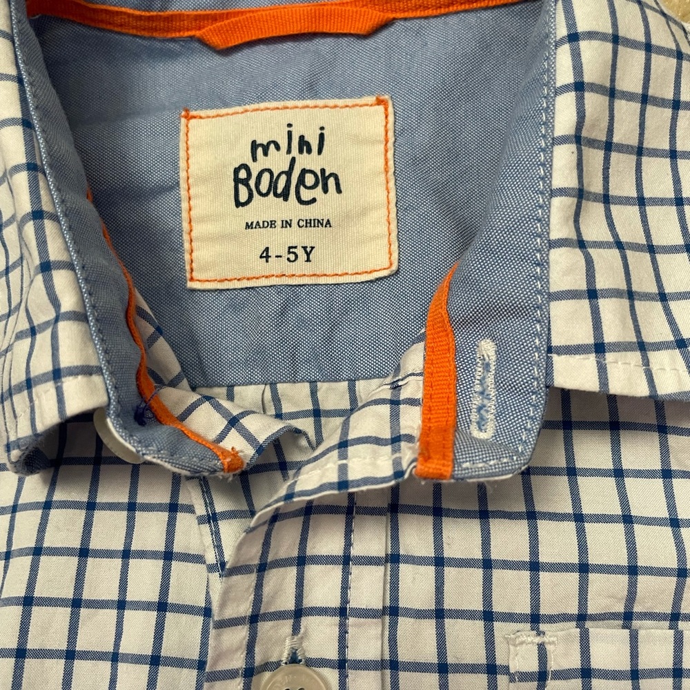 Mini Biden boys button down sz 4-5